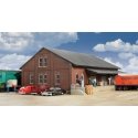 Brick Freight House -- Kit - 9-3/4 x 9-3/8 x 4-3/8′ 24.8 x 23.8 x 11.1cm, HO, Walthers Cornerstone 2954