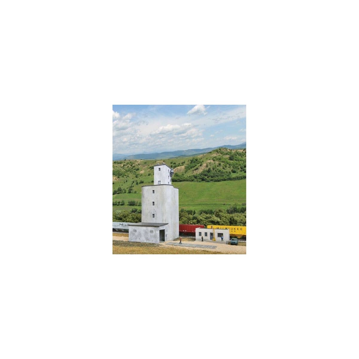 Prairie Co-Op Elevator -- Kit, N, Walthers Cornerstone 3860