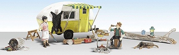 AutoScenes(R) - Assembled -- Ma & Pa′s Trailer Heaven, N, Woodland Scenics 5341