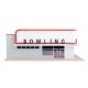 Vintage Bowling Alley -- Kit - 12-3/8 x 7-7/16 x 3′ 31.4 x 18.8 x 7.6cm, HO, Walthers Cornerstone 4118
