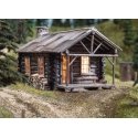 Built-&-Ready(R) Landmark Structures - Assembled - Lighted -- Cozy Cabin, HO, Woodland Scenics 5071