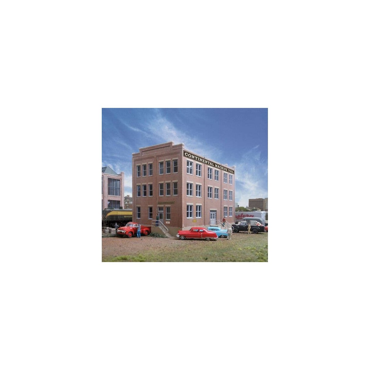 Engineering Office -- Kit - 10-1/8 x 5-3/4 x 6-3/16′ 35.7 x 14.6 x 16cm, HO, Walthers Cornerstone 2967