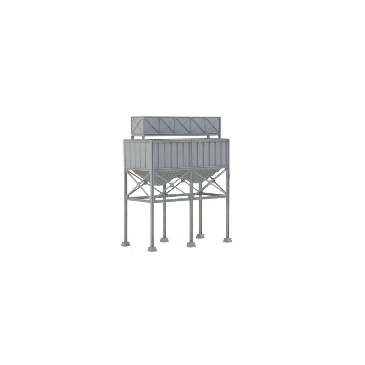 Aggregate Bins -- Kit - 4-7/8 x 2-7/16 x 6-1/8′ 12.3 x 6.1 x 15.5cm, HO, Walthers Cornerstone 4090