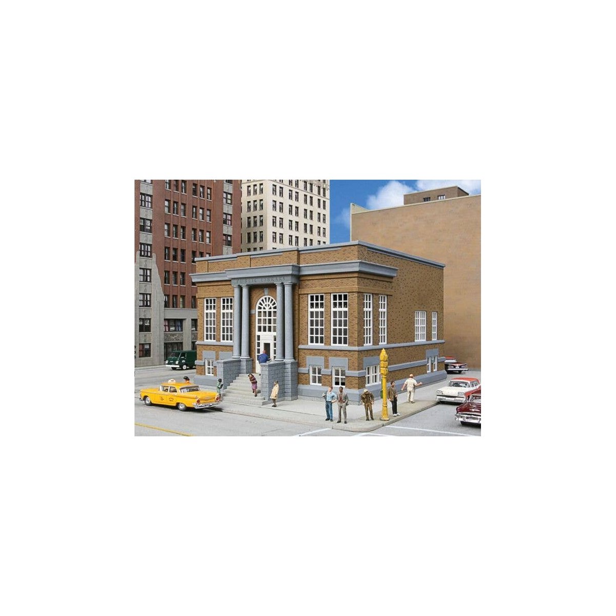 Public Library -- Kit - 8-1/2 x 6-1/2 x 4-3/4′ 21.5 x 16.5 x 12cm, HO, Walthers Cornerstone 3493