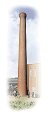 One-Piece Smokestack pkg(2) -- 13/16` 2cm Diameter at Base 6-1/4` 15.8cm Tall, N, Walthers Cornerstone 3289