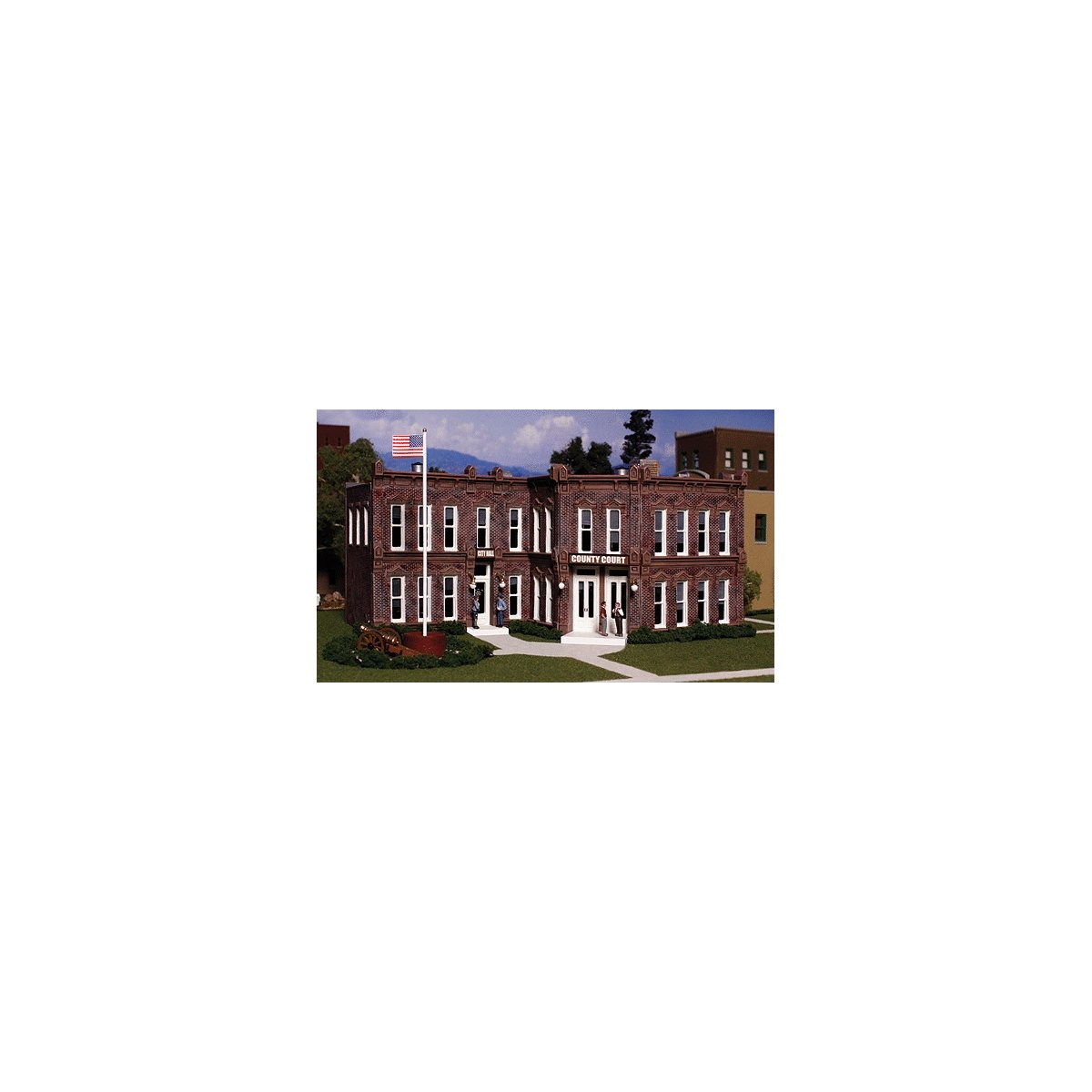 County Courthouse - Woodland Scenics DPM Landmark Structures(R) -- Kit - 8-3/8 x 5-15, HO, Design Preservation Models 12500