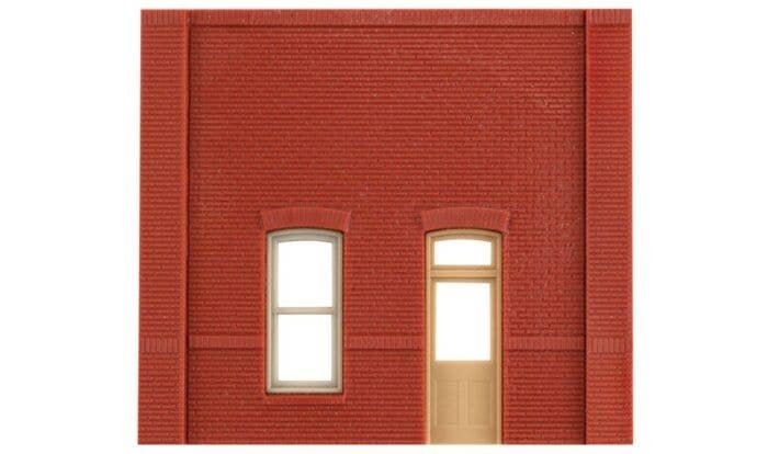 Modular Building System(TM) -- Street Level Wall Sections w/Rectangular Entry - Kit, HO, Design Preservation Models 30131