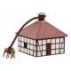 Rahden Horse-Driven Mill -- Laser-Cut Kit - 14 x 8.5 x 9cm, HO, Faller Gmbh 130582