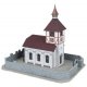 Village Church with Churchyard -- Kit - 9-1/16 x 6-5/16 x 7-7/8′ 23 x 16 x 20cm, HO, Faller Gmbh 130679