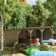 Wood Shelter -- Laser-Cut Wood Kit - 12.3 x 6.5 x 4.6cm, HO, Busch Gmbh & Co Kg 1899