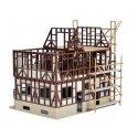 Half-Timbered House Under Construction -- Kit - 4-3/4 x 3-15/16 x 4-1/2′ 12 x 10 x 11.5cm, HO, Vollmer Gmbh 46889