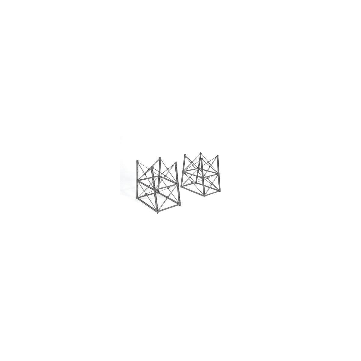 Tall Steel Viaduct Height Extension -- Two-Story for Two Towers, HO, Micro Engineering 75546
