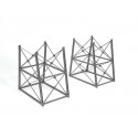 Tall Steel Viaduct Height Extension -- Two-Story for Two Towers, HO, Micro Engineering 75546