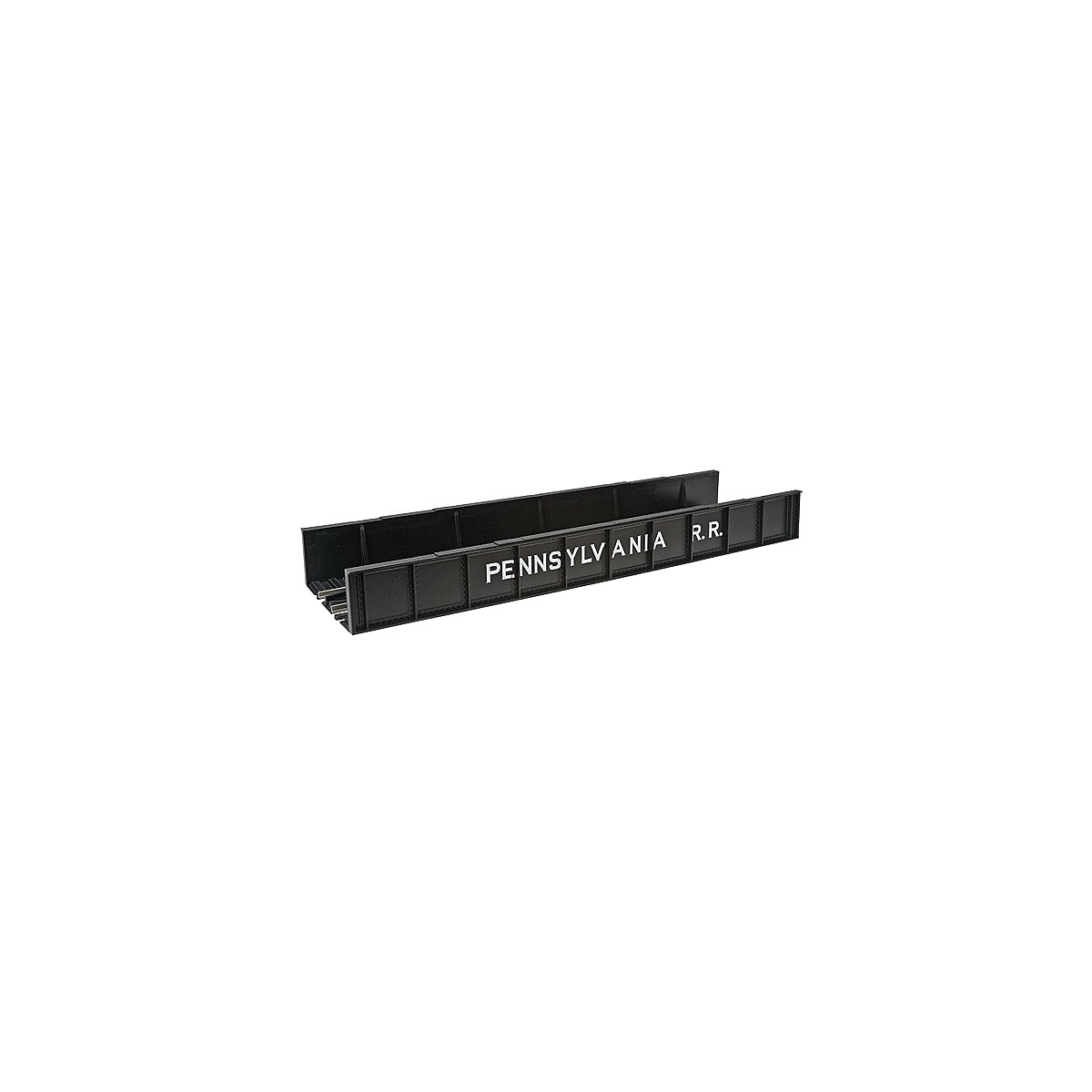 Decorated Plate Girder Bridge w/Code 100 Track -- Pennsylvania Railroad (black, whit, HO, Atlas Model Railroad Co. 70000003