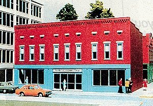 Talltown Buildings -- Rusty`s Graphic Arts 7-7/8 x 4-13/16` 20 x 12.2cm, HO, Smalltown USA 6028