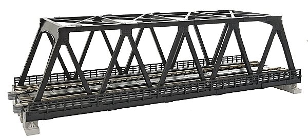 Double-Track Truss Bridge -- 9-3/4′ 24.8cm (black), N, Kato USA Inc 20438
