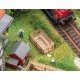 Small Animal Enclosure -- Laser-Cut Wood Kit - 1-7/16 x 13/16 x 1/2′ 3.7 x 2 x 1.3cm, HO, Faller Gmbh 180312