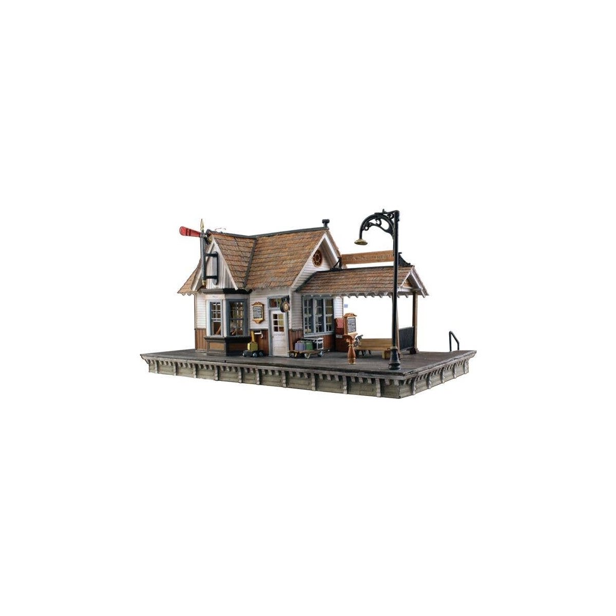The Depot - Built & Ready Landmark Structures(R) -- Assembled w/Interior Light, O, Woodland Scenics 5852