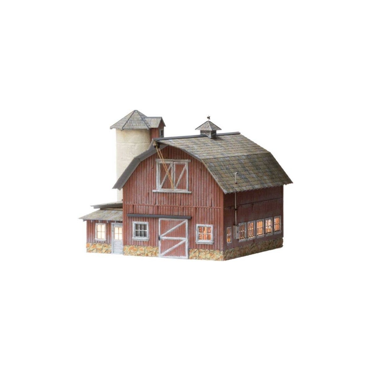 Old Weathered Barn - Built & Ready Landmark Structures(R) -- Assembled, O, Woodland Scenics 5865
