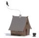 Witch`s Cottage with Flying Witch -- Laser-Cut Wood Kit - 2-1/2 x 2 x 2-11/16` 6.4 x 5.2 x 6., HO, Busch Gmbh & Co Kg 1679