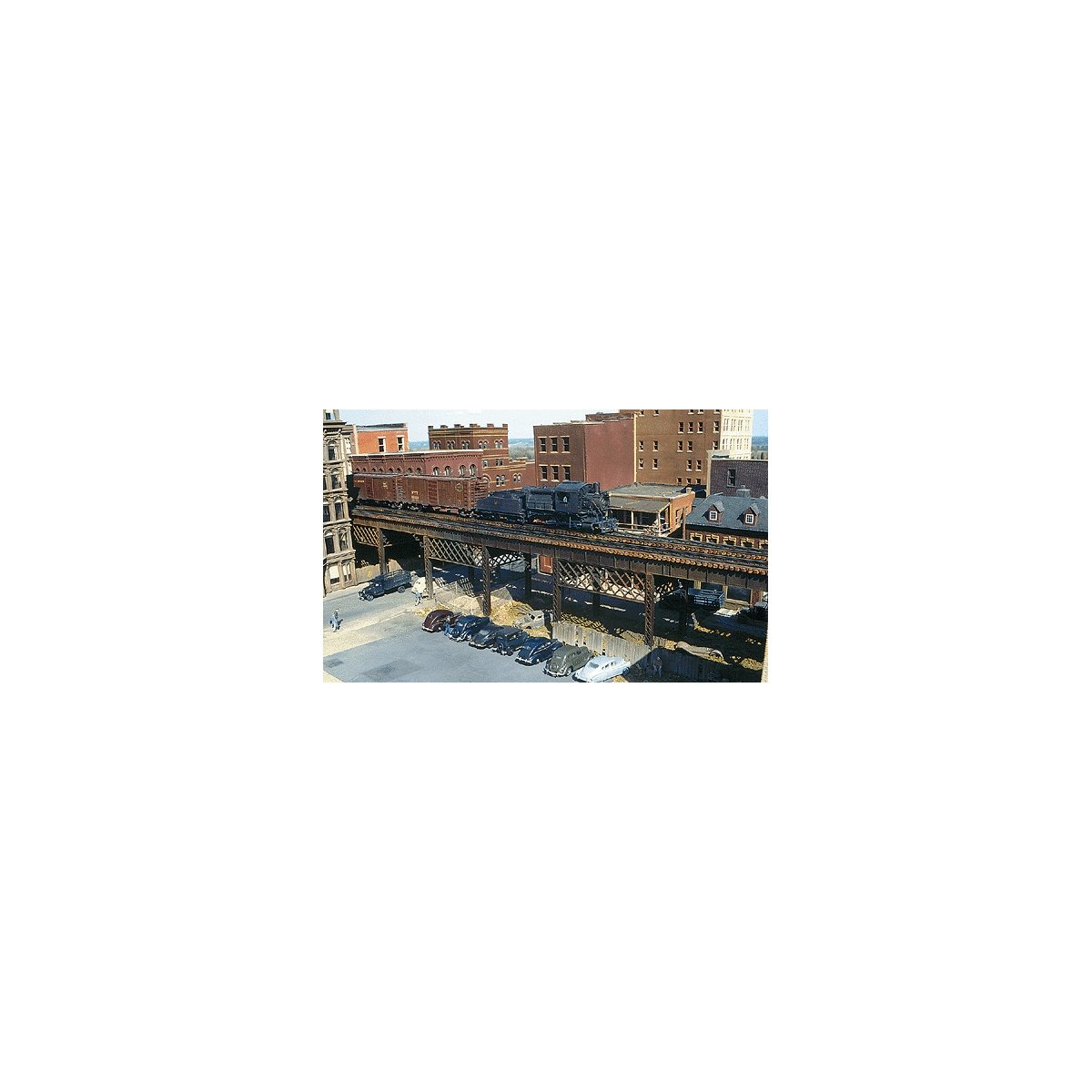 Double Track City Viaduct -- Kit - Scale Length: 150′ 45.7m, HO, Micro Engineering 75512