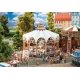Dog Rose Coffee Cups Carousel -- Kit - 17.2cm Diameter x 13.5cm Tall, HO, Faller Gmbh 140335