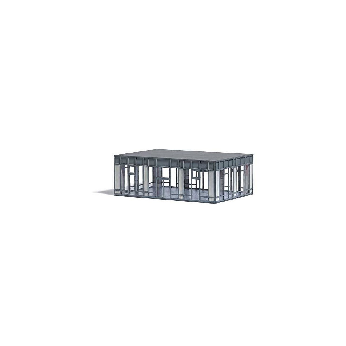 Elbingerode Train Station -- Laser-Cut Kit - 13-3/8 x 4-1/2 x 4-1/8′ 34 x 11.4 x 5.6cm, TT, Busch Gmbh & Co Kg 1960