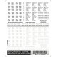 Dry Transfer Railroad Lettering Sets -- Railroad Gothic Freight Car Data (white, black), HO, Woodland Scenics 602