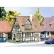 One-Family House w/Half-Timber Framing -- 4-5/8 x 3-13/16 x 4-5/8′ (11.5 x 9.5 x 11.5cm), HO, Faller Gmbh 130257