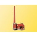 Boiler House w/Chimney -- 7-3/32 x 5-3/32 x 14-9/16′ 18 x 15 x 37cm, HO, Kibri 39821