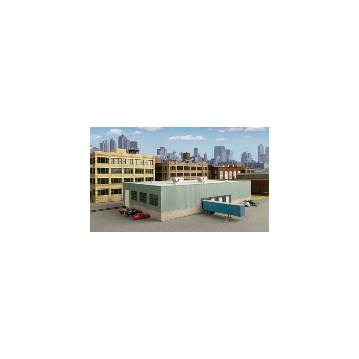 Modern Transload Terminal -- Kit - 10-1/2 x 6-5/16 x 2-13/64′ 26.7 x 16 x 5.6cm, N, Walthers Cornerstone 3856