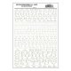 Dry Transfer Alphabet & Numbers - Extended Railroad Roman -- White, ALL, Woodland Scenics 716