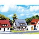Half-Timbered House w/blue Roof -- 5.5 x 3.7 x 3.6cm, Z, Faller Gmbh 282760
