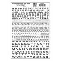 Dry Transfer Alphabet & Numbers - Extended Railroad Gothic -- Black, ALL, Woodland Scenics 734