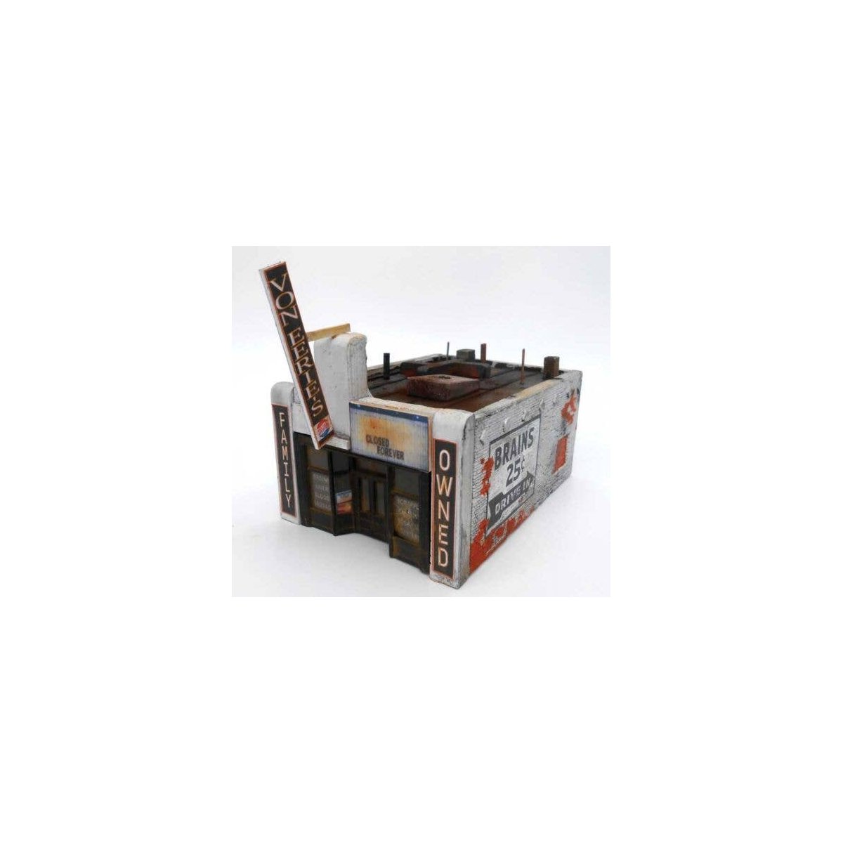 Von Eerie′s Restaurant -- Cast-Hydrocal Kit, HO, Downtown Deco 1070