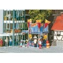 French Fry Booth - Kit -- 2-1/16 x 3 x 2-7/16′ 5.2 x 7.5 x 6.1cm, HO, Faller Gmbh 140444
