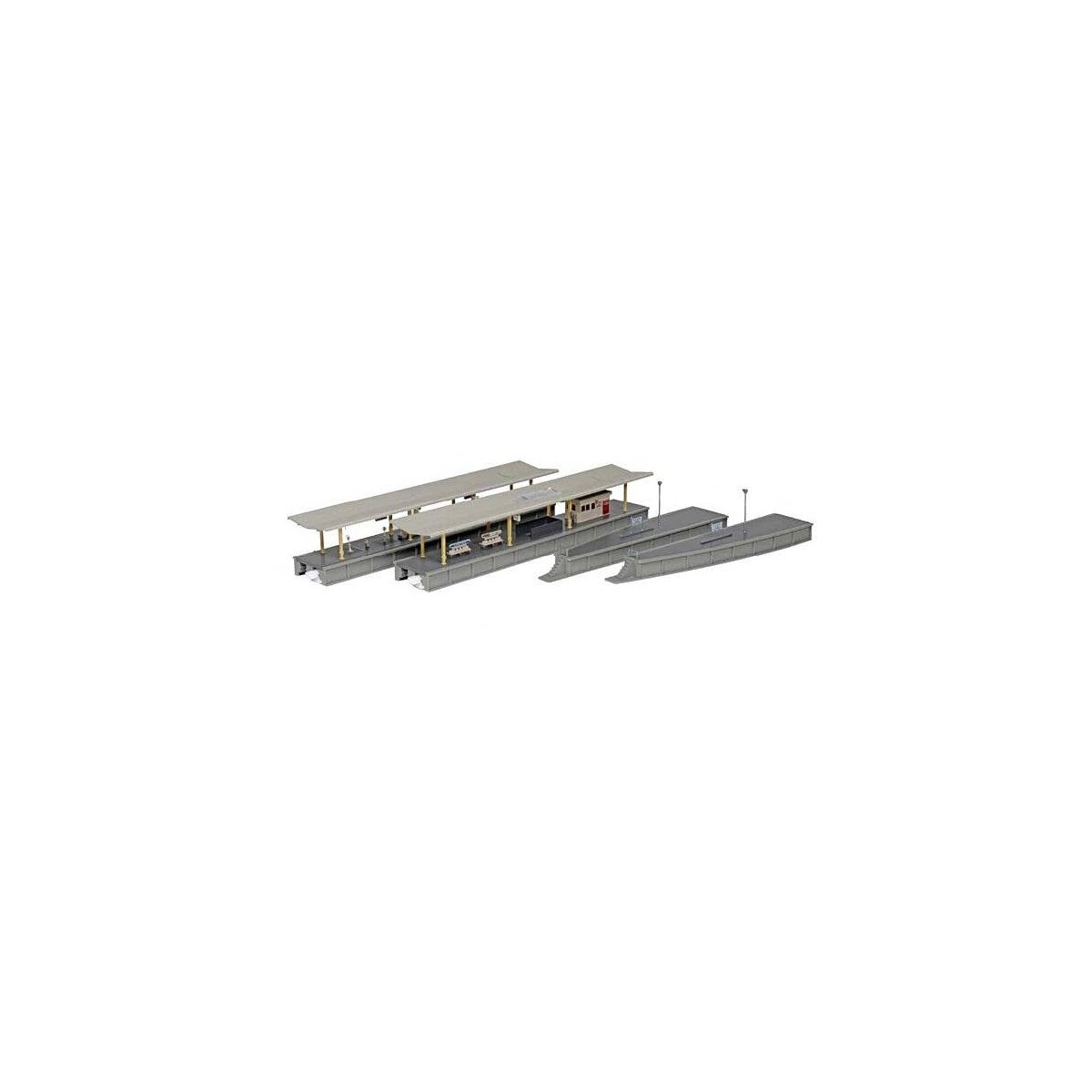 Island-Style Platform Set -- Kit - Includes 1 Each: Platform A, Platform B, Platform End, Details, J, N, Kato USA Inc 23177