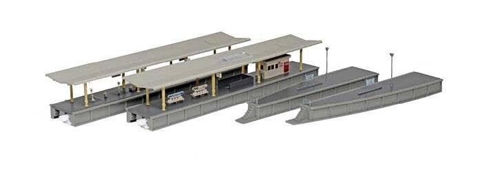 Island-Style Platform Set -- Kit - Includes 1 Each: Platform A, Platform B, Platform End, Details, J, N, Kato USA Inc 23177