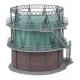 Town Gas Holder/Tank (Boiler) -- Kit - 5-3/8 x 5 x 4-5/8′ 13.7 x 12.5 x 11.7cm, HO, Faller Gmbh 131335
