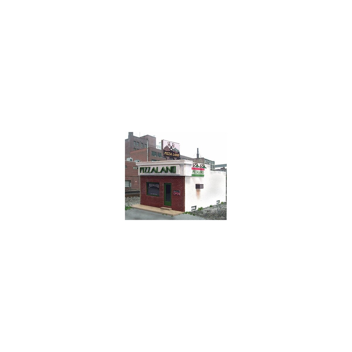 Pizzaland -- Kit - 2-1/4 x 4′ 5.7 x 10.2cm, HO, Blair Line 196