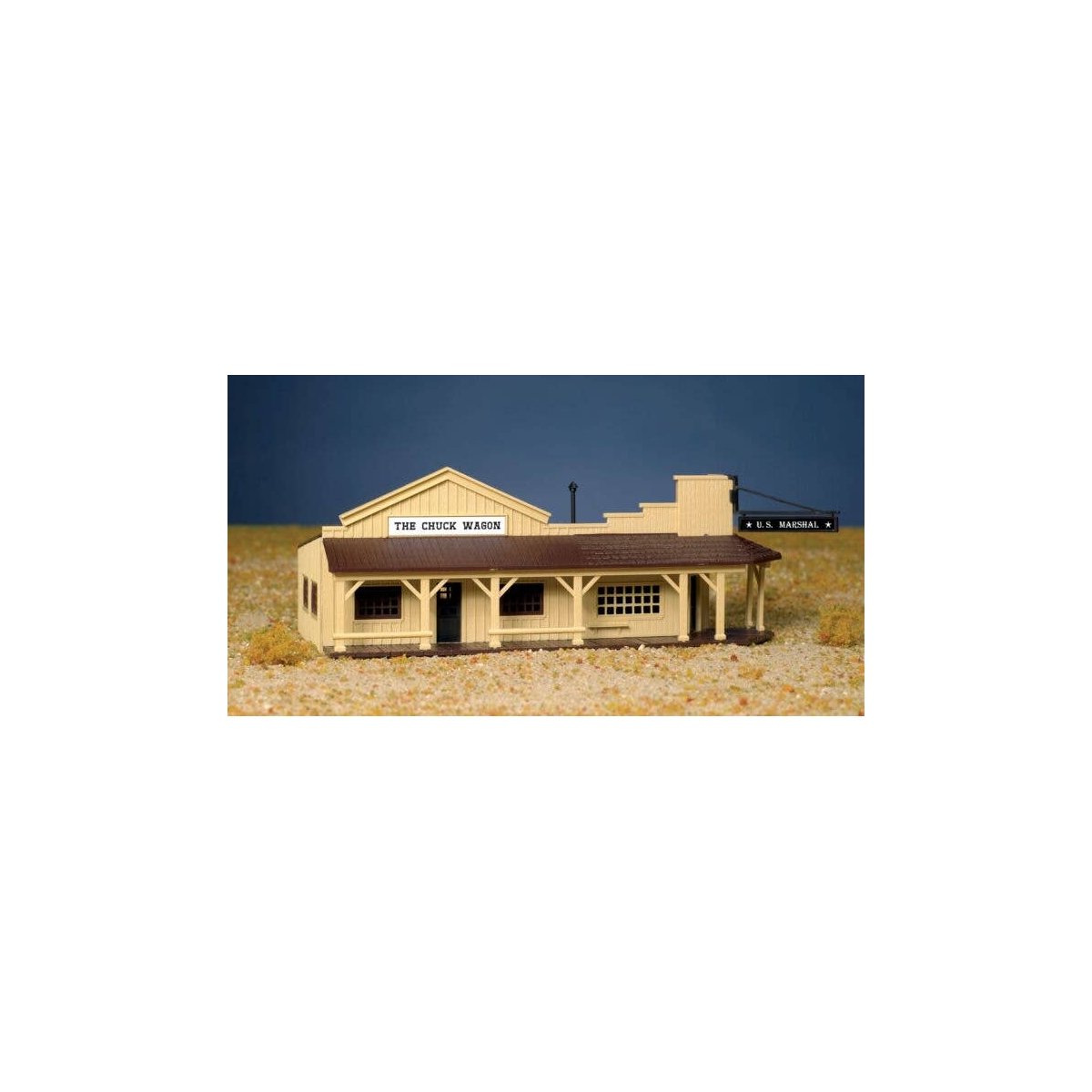 Marshall′s Office & Restaurant - Plasticville USA(R) -- Kit, HO, Bachmann Industries 45161