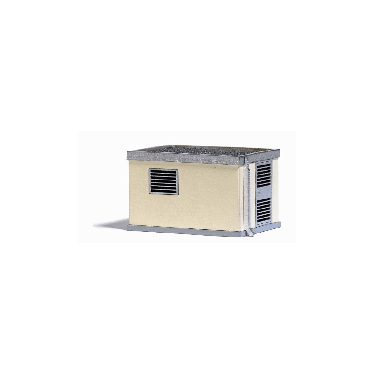 Modern Transformer Substation -- Kit - 1-7/8 x 1-5/16 x 1-1/8′ 4.8 x 3.3 x 2.9cm, HO, Busch Gmbh & Co Kg 1570