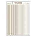 Dry Transfer Stripes - .010, 1/64, .022, 1/32 & 3/64′ Wide -- Gold, ALL, Woodland Scenics 761