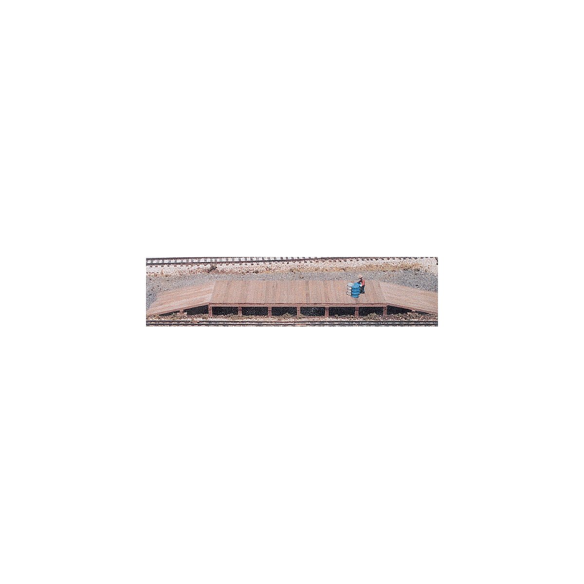 Loading Dock - Kit (Laser-cut Wood) -- Scale 16 x 85′ 4.9 x 25.9m, O, B.T.S. 17506