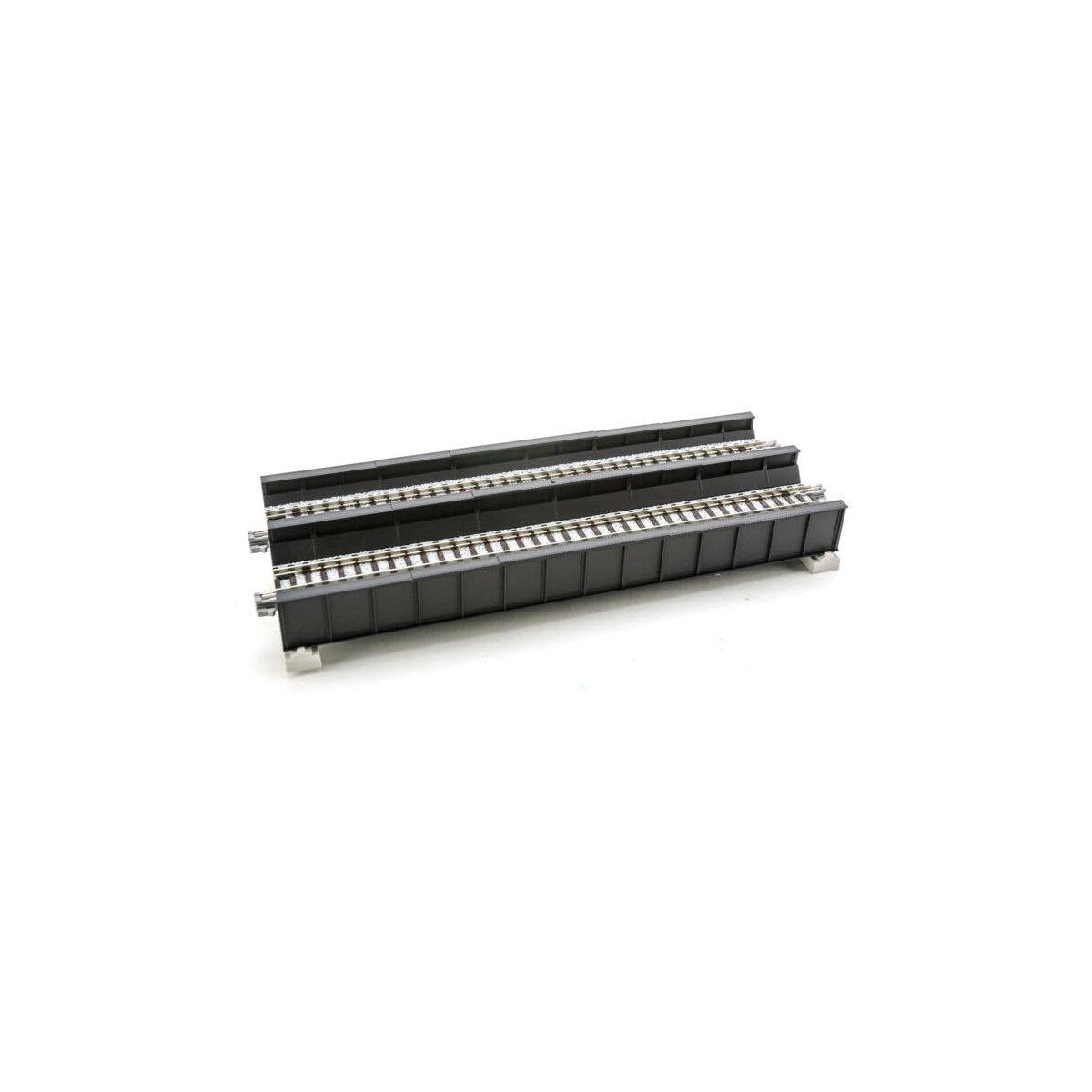 Double-Track Plate Girder Bridge -- 7-13/32′ 186mm (black), N, Kato USA Inc 20458