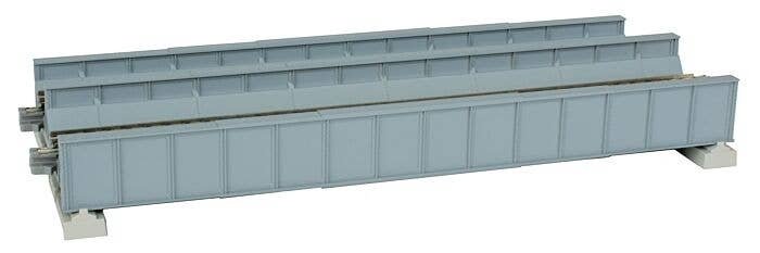 Double-Track Plate Girder Bridge -- 7-13/32′ 186mm (gray), N, Kato USA Inc 20457