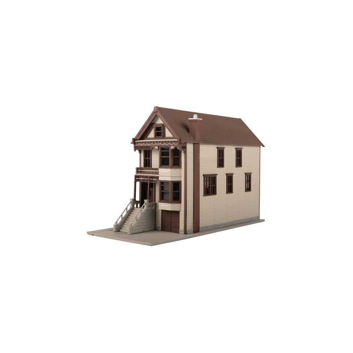 Steiner House Victorian House -- Kit - 3-9/16 x 7-11/16 x 5′ 9.05 x 19.53 x 12.7cm, HO, WalthersTrainline 952