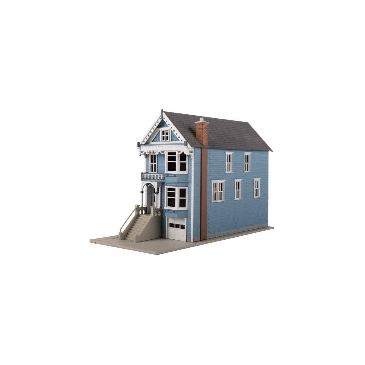 Painted Lady House Victorian House -- Kit - 3-9/16 x 7-11/16 x 5′ 9.05 x 19.53 x 12.7cm, HO, WalthersTrainline 953