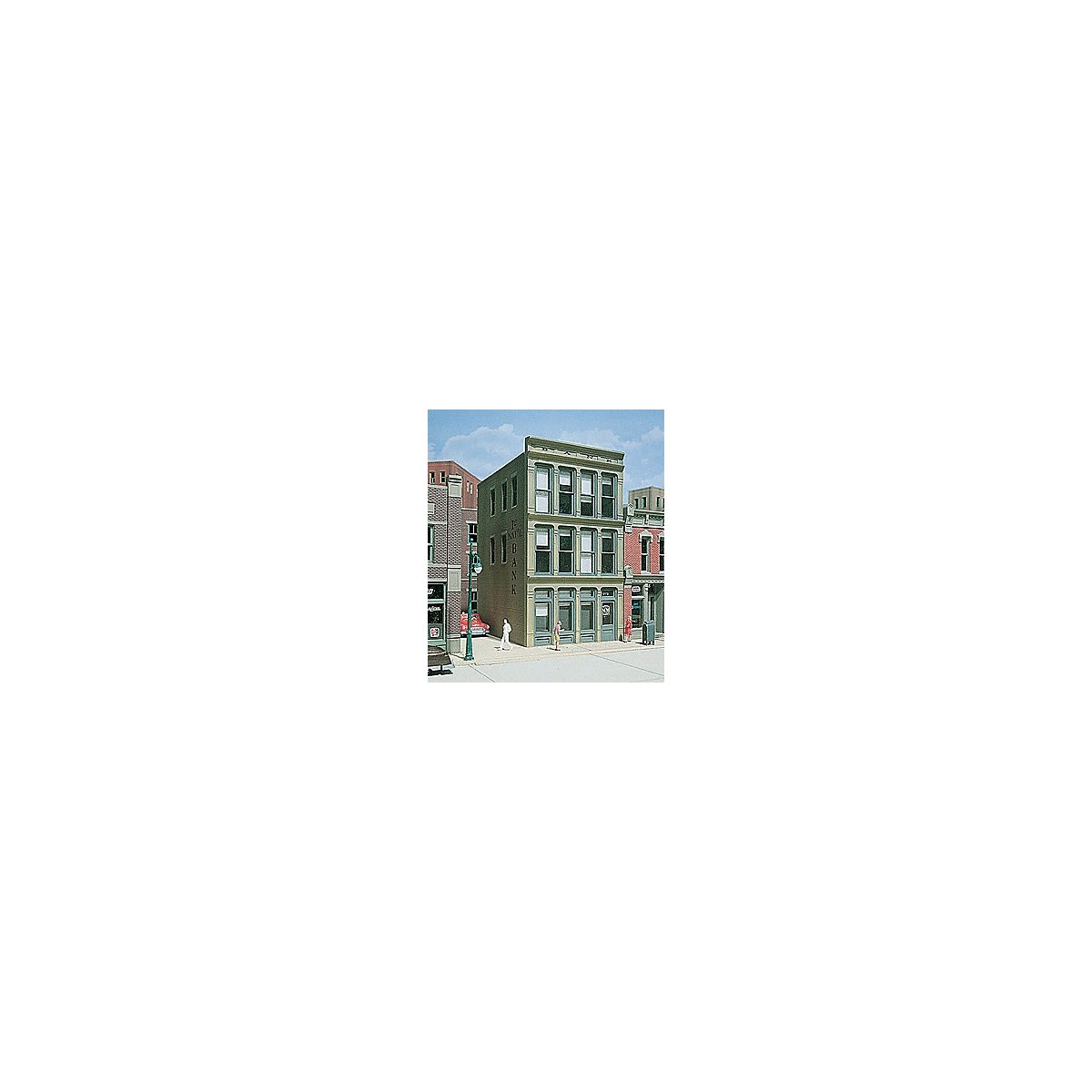 1st National Bank - Woodland Scenics DPM Landmark Structures(R) -- Kit - 3 x 4-1/2′ , HO, Design Preservation Models 11800