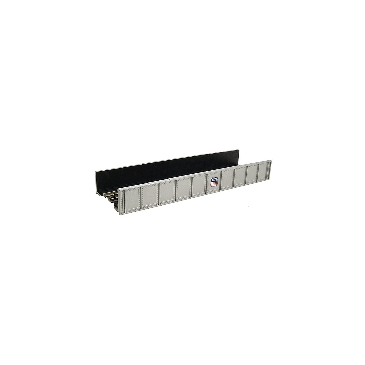 Decorated Code 80 Plate-Girder Bridge -- Union Pacific (silver w/red, white, blue Logo), N, Atlas Model Railroad Co. 2554